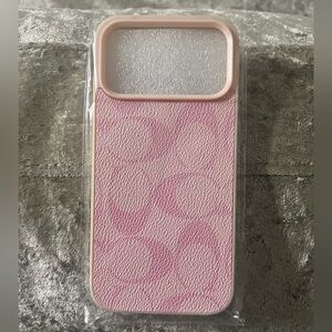 Coach Pink Patterned Phone Case